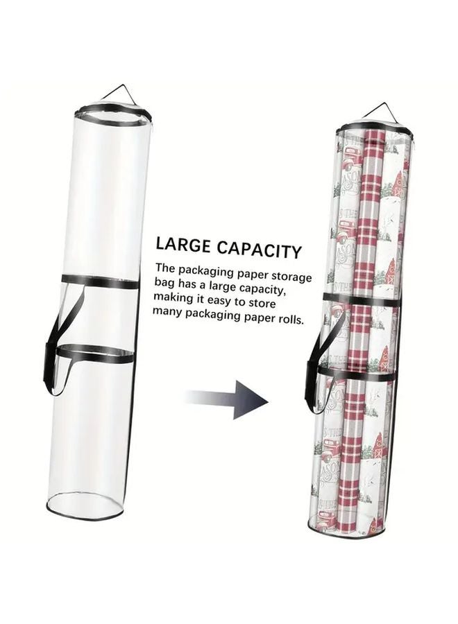 2Pcs 39 Inches Holiday Gift Wrap Storage Bag Holds 25 Rolls Durable Portable Organizer - Image 2